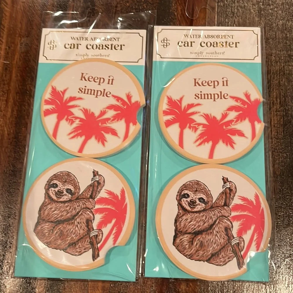 Simply Southern “Keep it Simple” Car Air Fresheners and Coasters Set - Picture 5 of 7